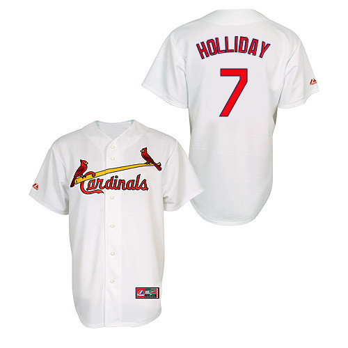 Matt Holliday #7 MLB Jersey-St Louis Cardinals Men's Authentic Home Jersey by Majestic Athletic Baseball Jersey